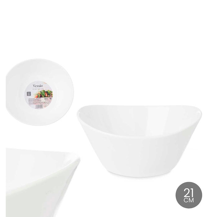 PACK 3 BOLLI IN PORCELLANA CON FORMA 21 CM