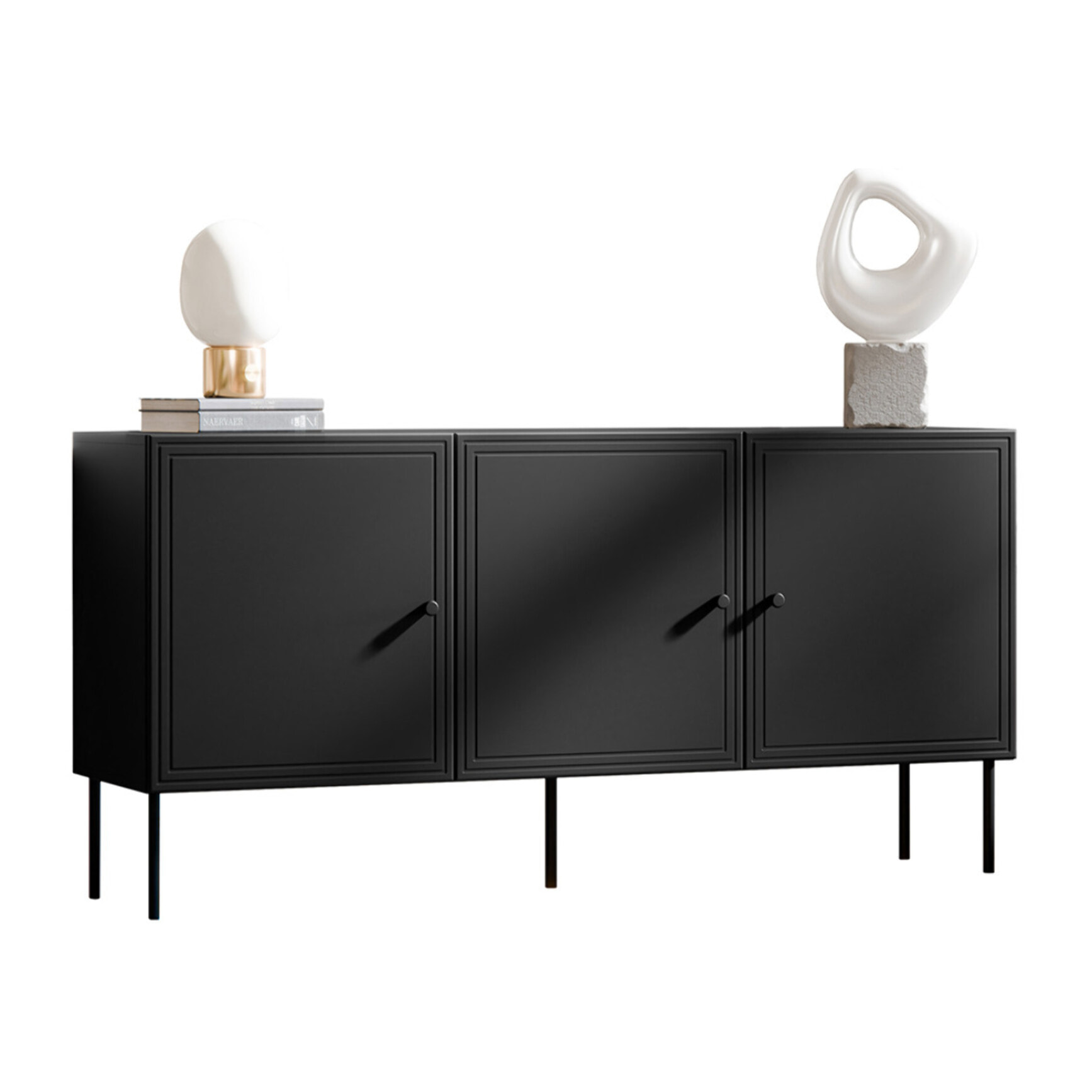 Lavaggi - buffet bas - 3 portes - 150 cm - Noir