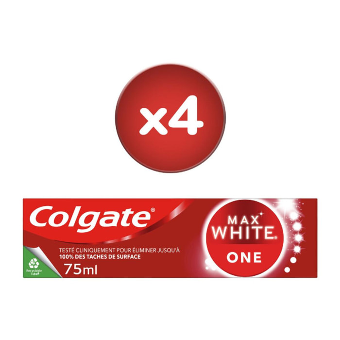 Pack de 2 - Lot de 2 Dentifrices blancheur Colgate Max White One