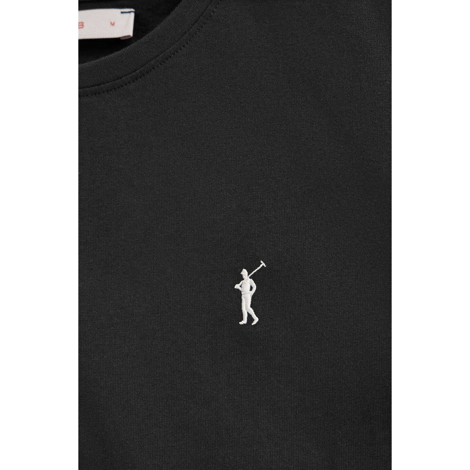 Camiseta negra de manga corta con bordado Rigby Go