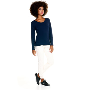T-shirt Leone donna con maniche lunghe Basic