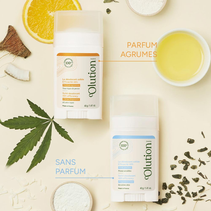 Le Déodorant Solide - Déodorant Parfum Agrumes Efficacité 48h 40 g