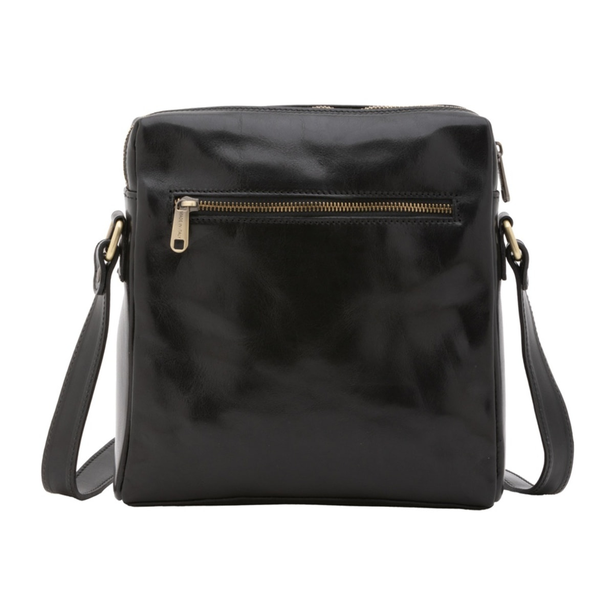 Borsa a tracolla uomo in vera pelle - Modello False - Made in Italy - 26.0 x 25.0 x 6.0 cm