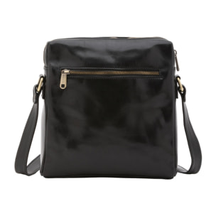 Borsa a tracolla uomo in vera pelle - Modello False - Made in Italy - 26.0 x 25.0 x 6.0 cm