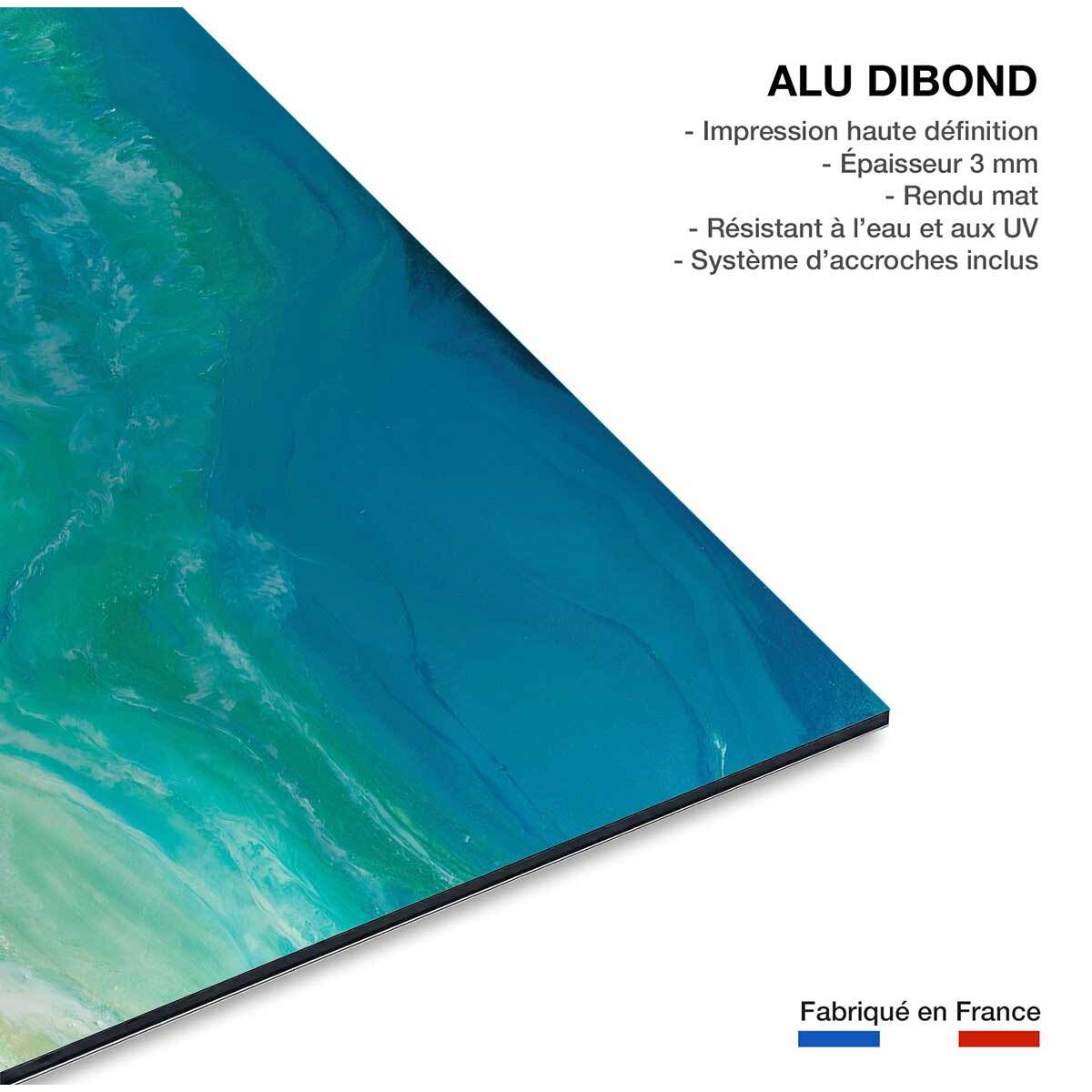 Tableau bleu fluide Tableau alu Dibond