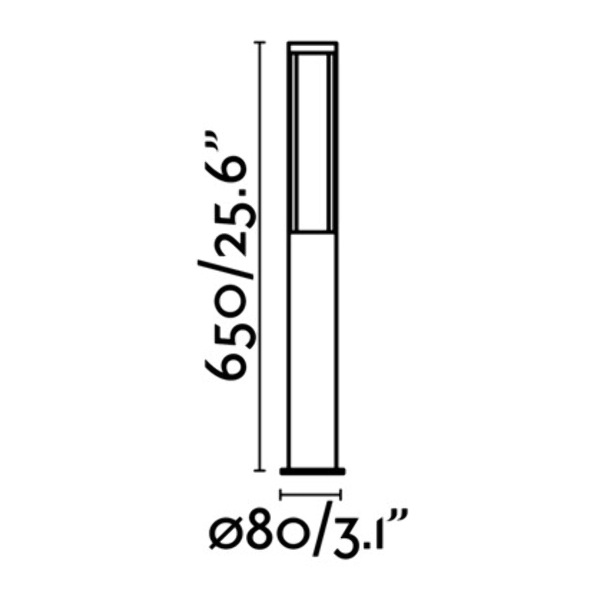 LOGAR 650 Baliza gris oscuro