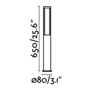 LOGAR 650 Baliza gris oscuro