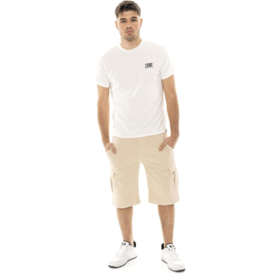 Bermuda cargo da uomo in twill elasticizzato Leone Easy