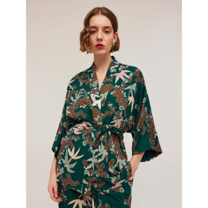 Motivi - kimono estampado déco - Verde