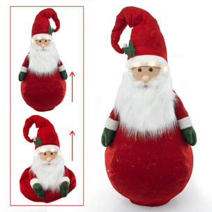 Babbo Natale "Claus" Su Palla Flessibile - Led Integrati - Altezza: 200Cm