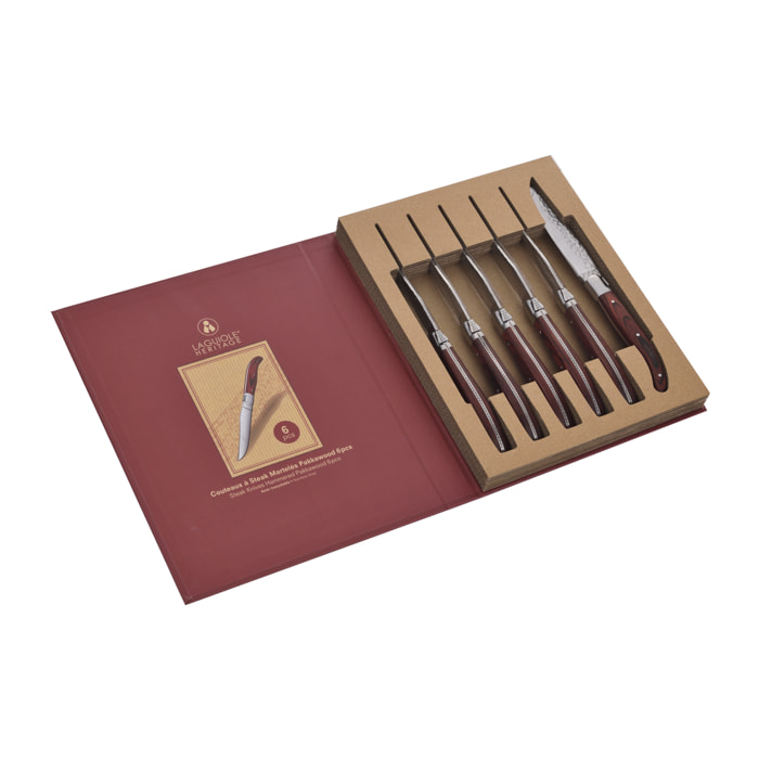 Coffret de 6 couteaux à steak LAGUIOLE HERITAGE