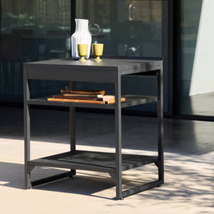 Module de cuisine extérieure acier 2 étagères L80cm KEA