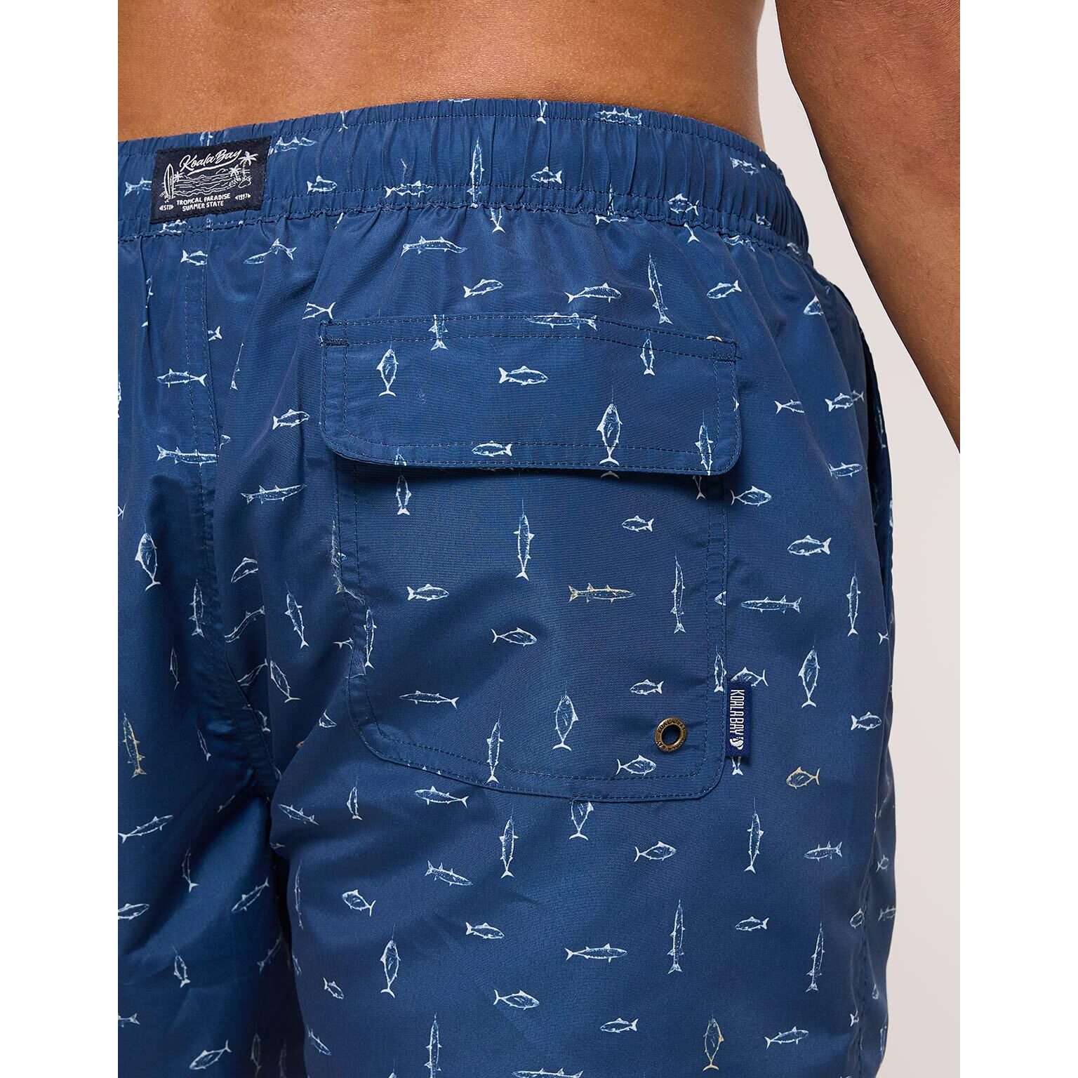 Bañador Regular Estampado Azul Marino - Piscis