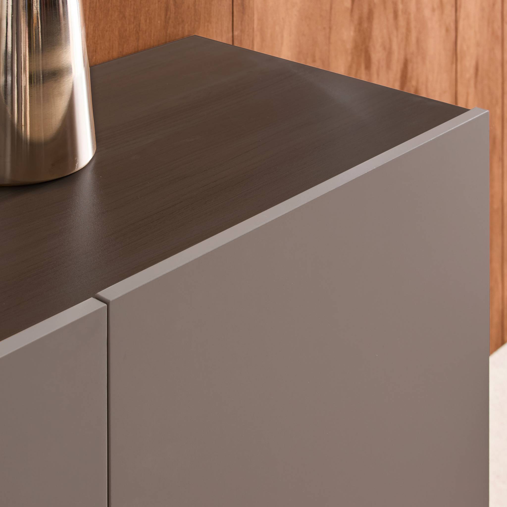 Buffet métal et décor bois 3 portes 150cm ASHTON