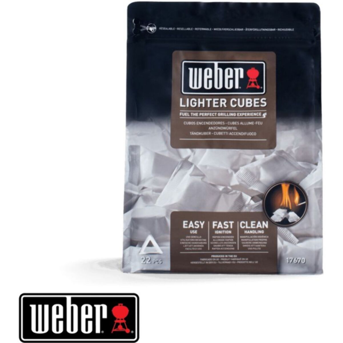 Allume feu WEBER de 22 cubes allume-feux blancs