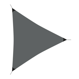 Well Home Sombrilla Triángulo de Sombra en Poliéster Gris Oscuro 36x36x36cm con UPF 50+ y Accesorios de Calidad