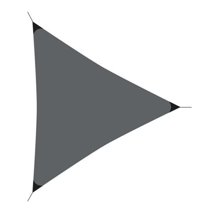 Well Home Sombrilla Triángulo de Sombra en Poliéster Gris Oscuro 36x36x36cm con UPF 50+ y Accesorios de Calidad