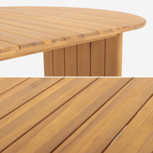 Table de jardin ovale bois d'acacia 6 places BOSCA