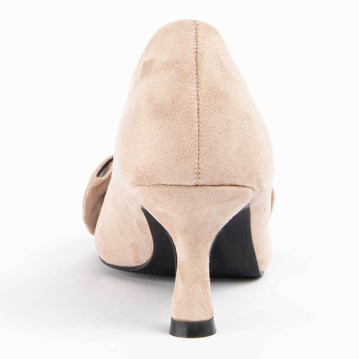 Zapato De Tacón - Beige - Altura: 6 Cm