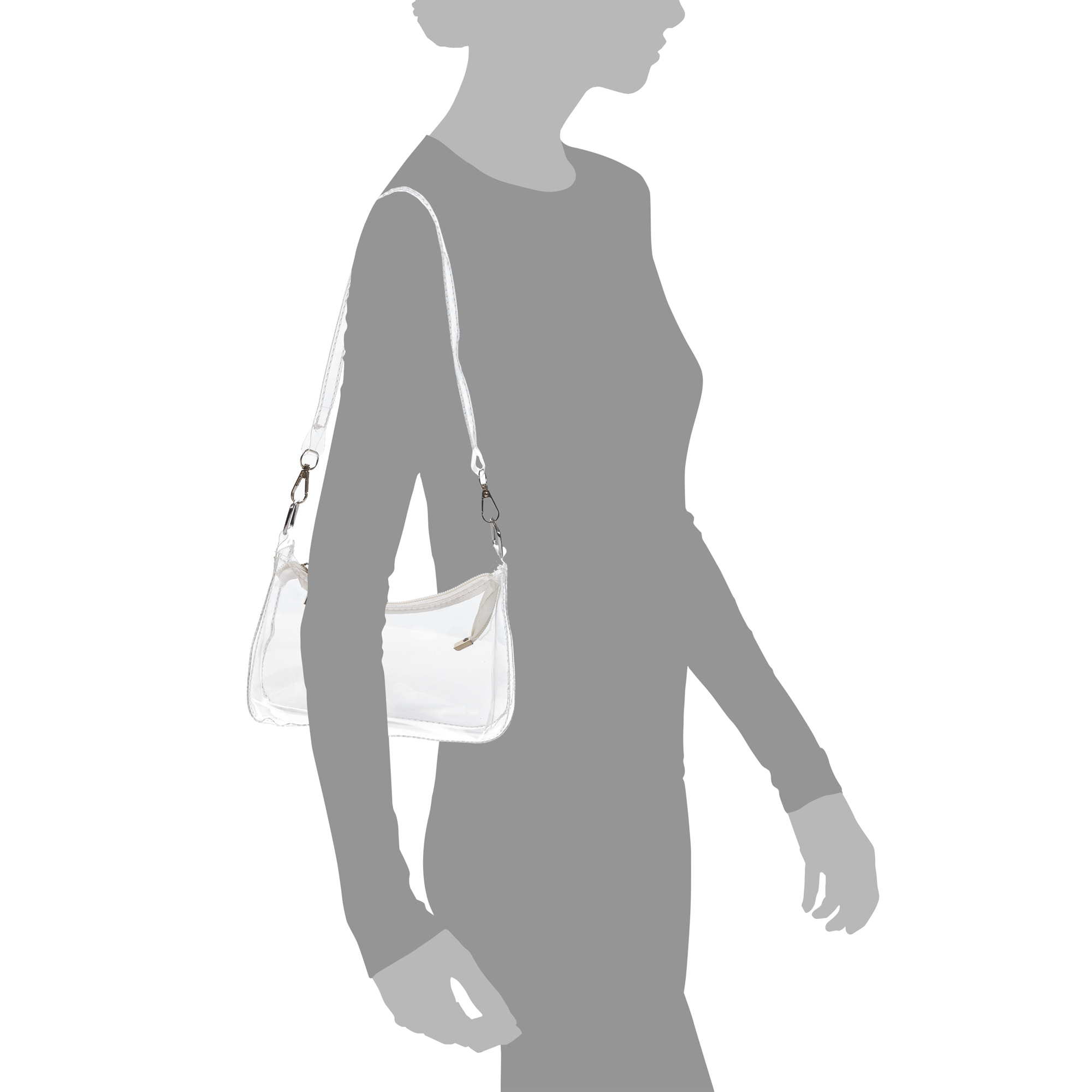 Zerfaliu bolso de hombro mini en PVC transparente.