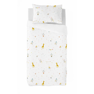 Haciendo el Indio - Funda Nórdica Estampada - Reversible - Infantil - Cierre Solapa - 100% Algodón - Incluye 1 Funda de Almohada - Fiesta