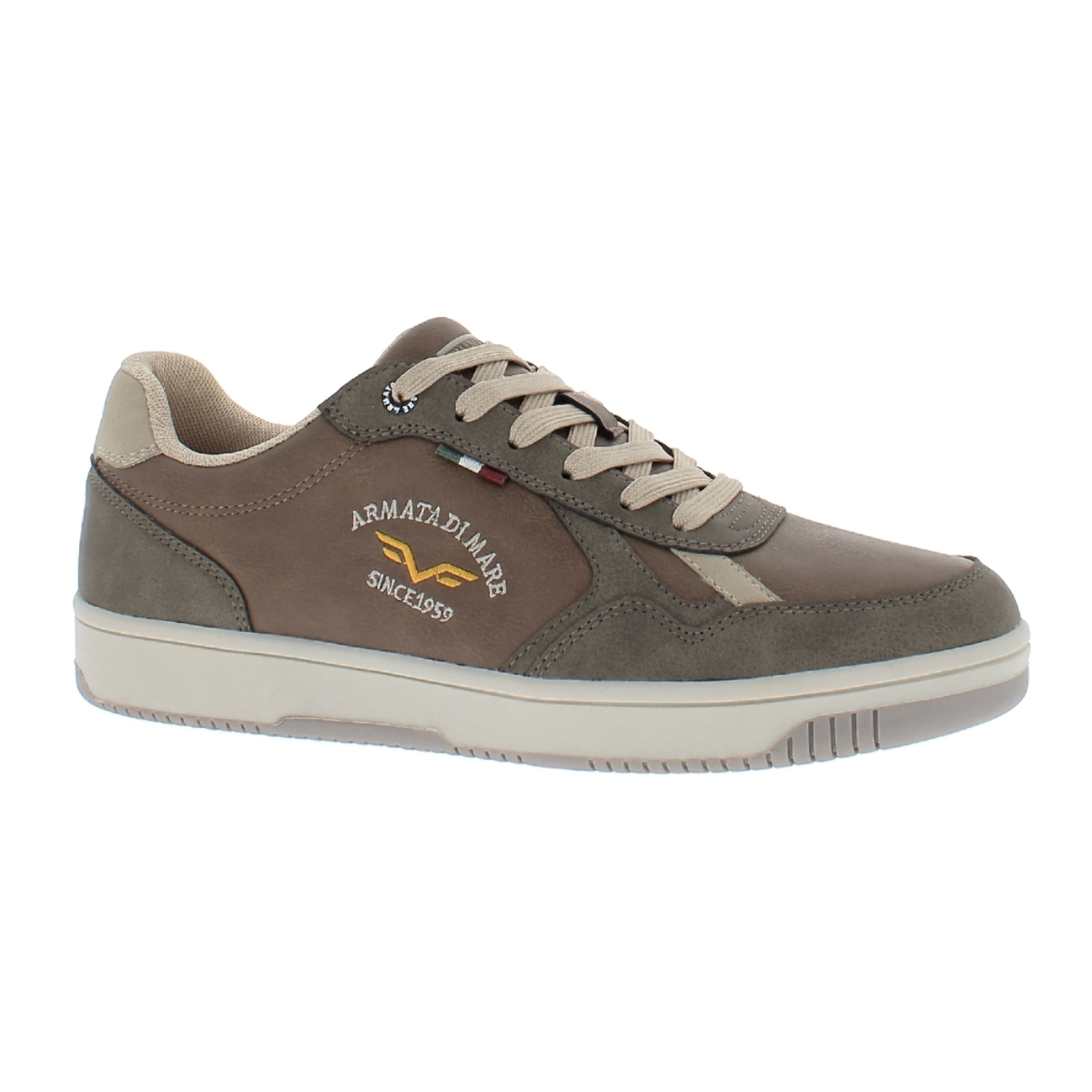 Armata di Mare Scarpe Uomo Sneakers Basse Stringate con Soletta Rimovibile in Memory Foam AMU W24N627 Brown
