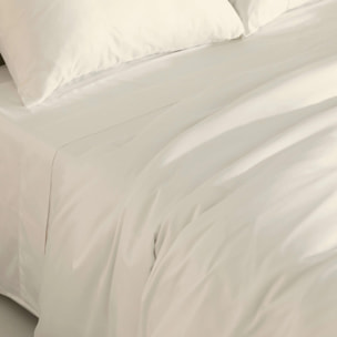 Housse de couette en satin 157 fils White