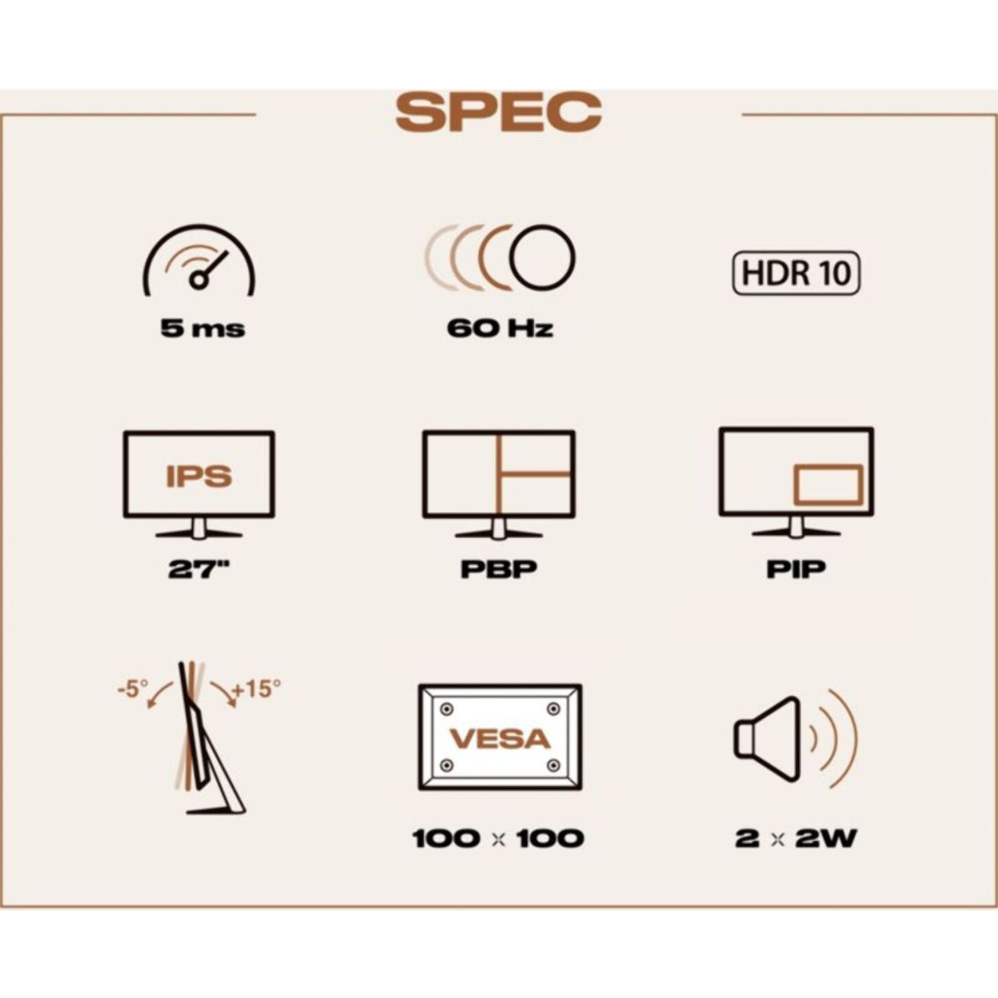 Ecran PC 4K JAPANNEXT JN-IPS2707UHDR Plat 27" IPS E-LED 4K UHD HDR10 AMD FreeSync