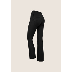 Pantaloni WR.UP bootcut vita alta in in similpelle laminata