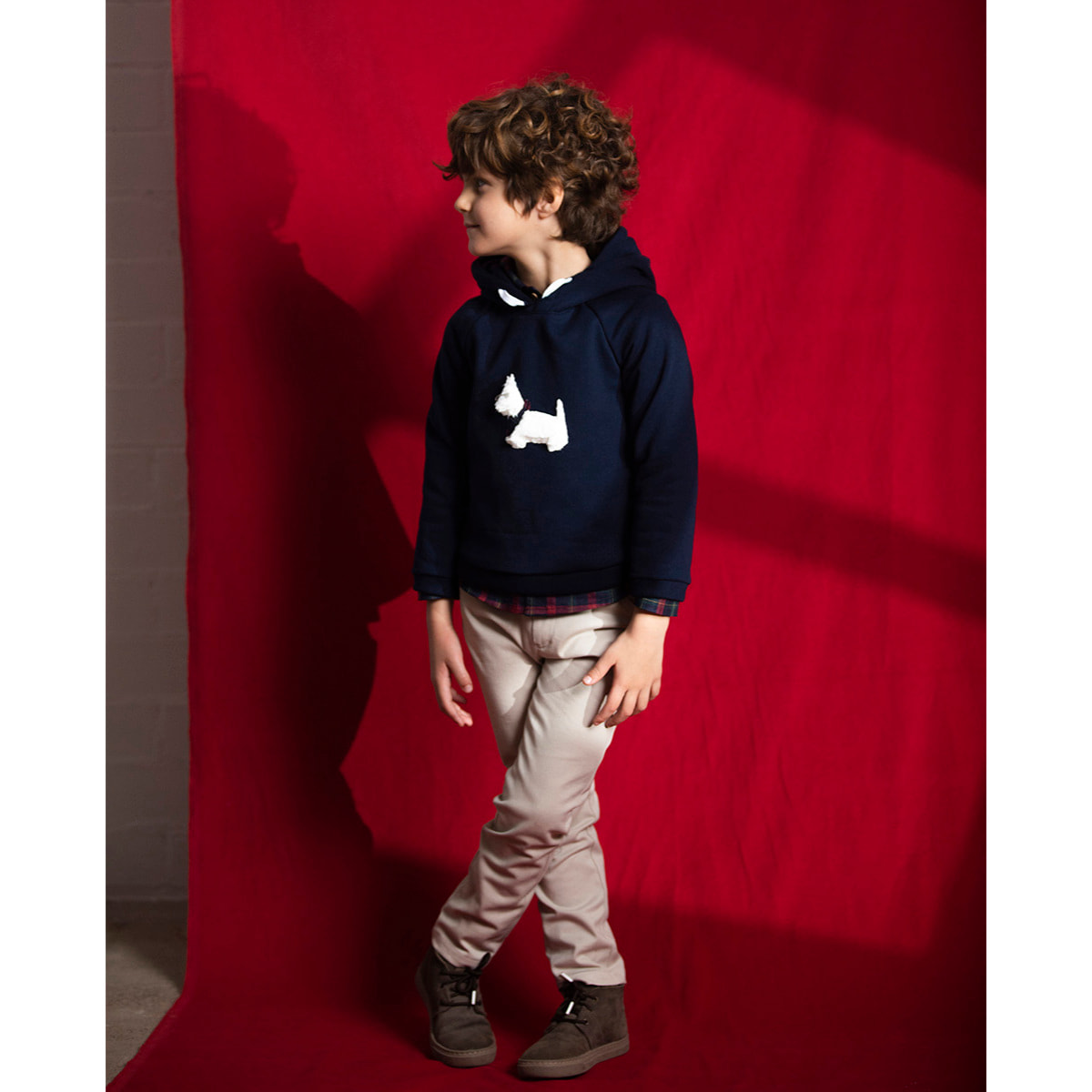 CAMISA POPELÍN TARTAN ROJO Y NAVY