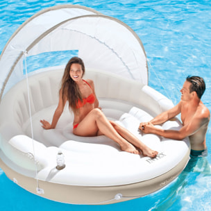 Intex Materassino Mare Isola Galleggiante con Parasole, 199x150 cm