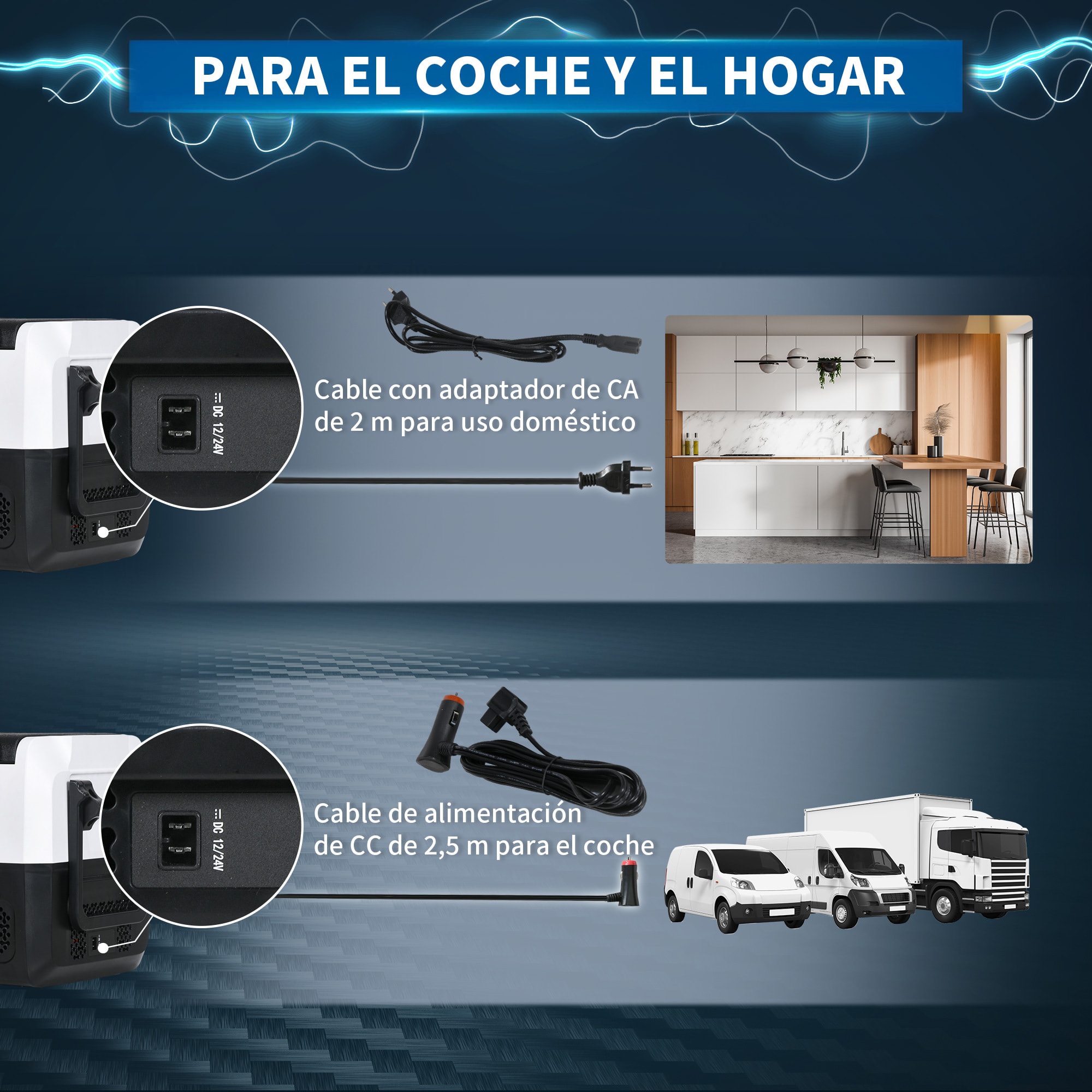 Nevera Compresor Port¨¢til 30,5L Refrigerador de Coche -20¡æ-20¡æ 12 / 24V DC y 100-240V CA con 2 Ruedas Asas y Compartimento Congelador para Camping Viajes 72,6x39x37,3 cm Negro