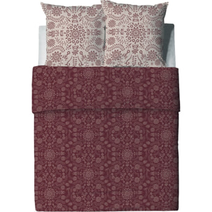 Parure Housse De Couette 3pcs avec Taies oreiller 100% coton Bio 57fils Vishka