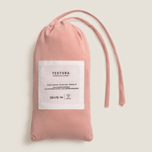 Funda de almohada de algodón punto Puntib color rosa claro Punto de algodón