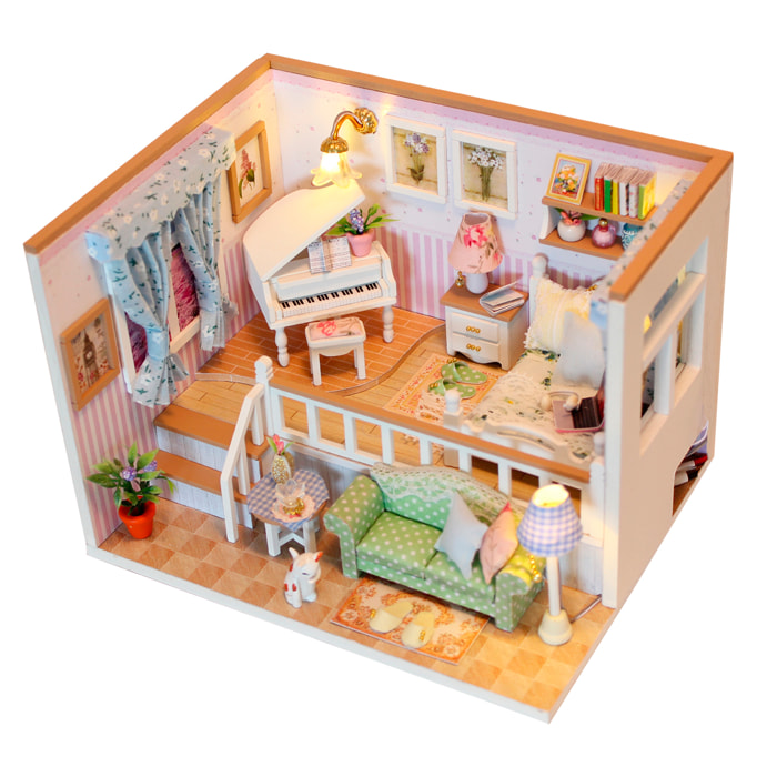 Habitación Porque te conocí. Maqueta 3D realista con gran detalle y luces led.