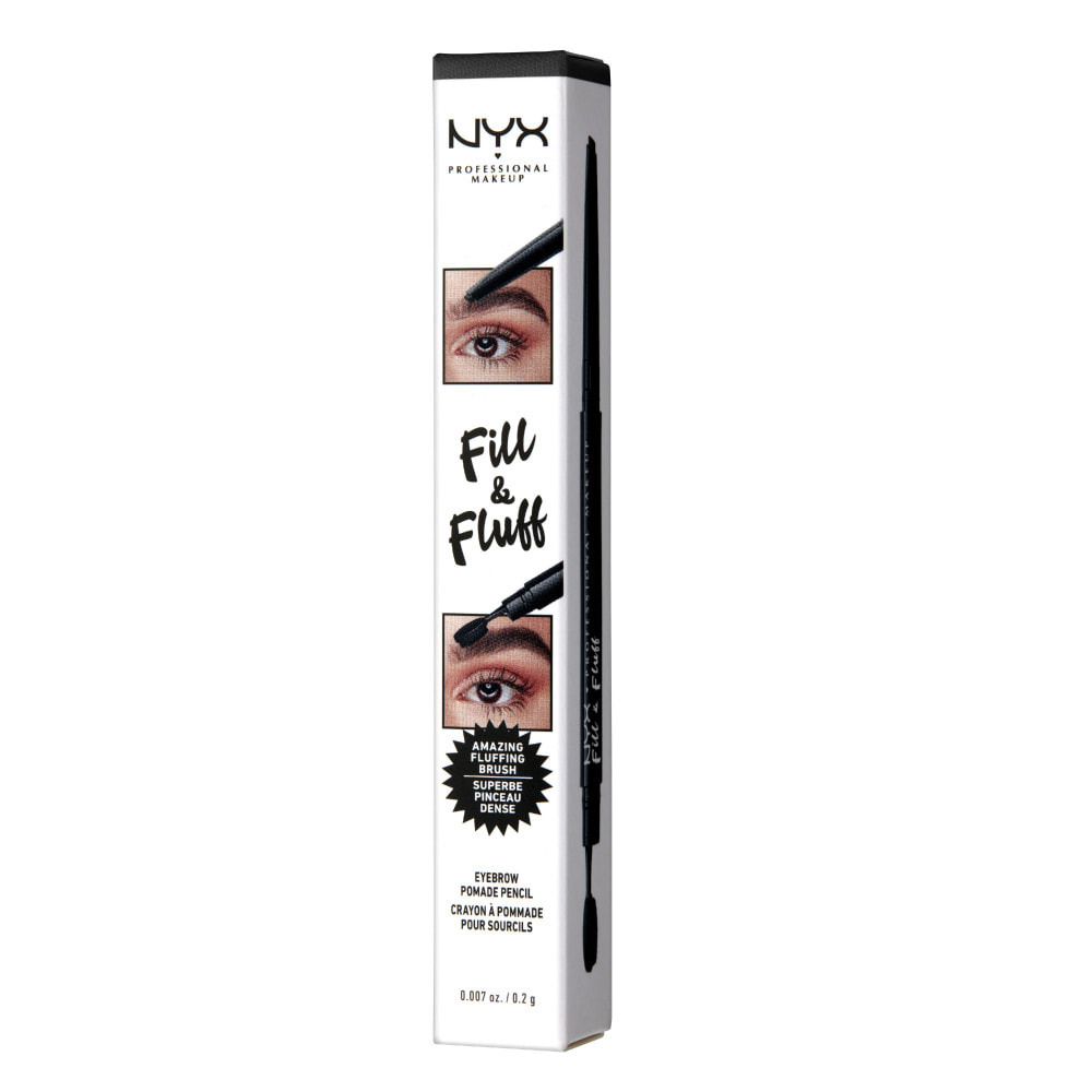 NYX Professional Makeup Crayon À Sourcils Double Embout Fill & Fluff Black