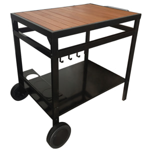 Desserte AVEIRO noire pour plancha