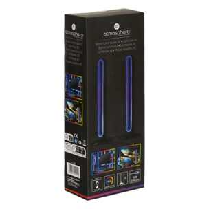 Lot de 2 barres lumineuses Maera H.30cm noir
