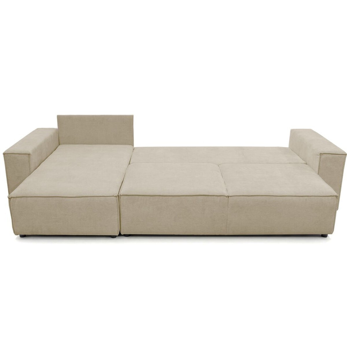 Canapé d'angle convertible 5 places en tissu chenille - HARPER