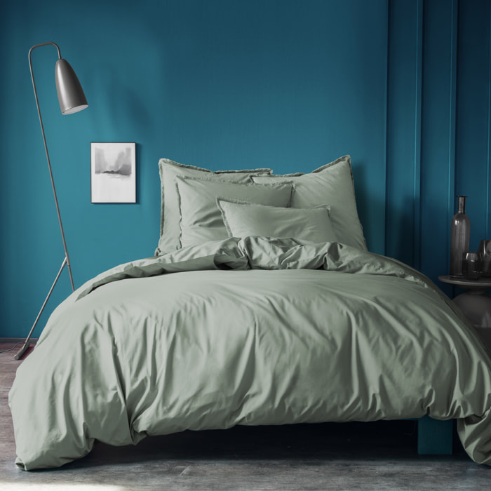 Housse de couette unie en coton, COTON LAVÉ