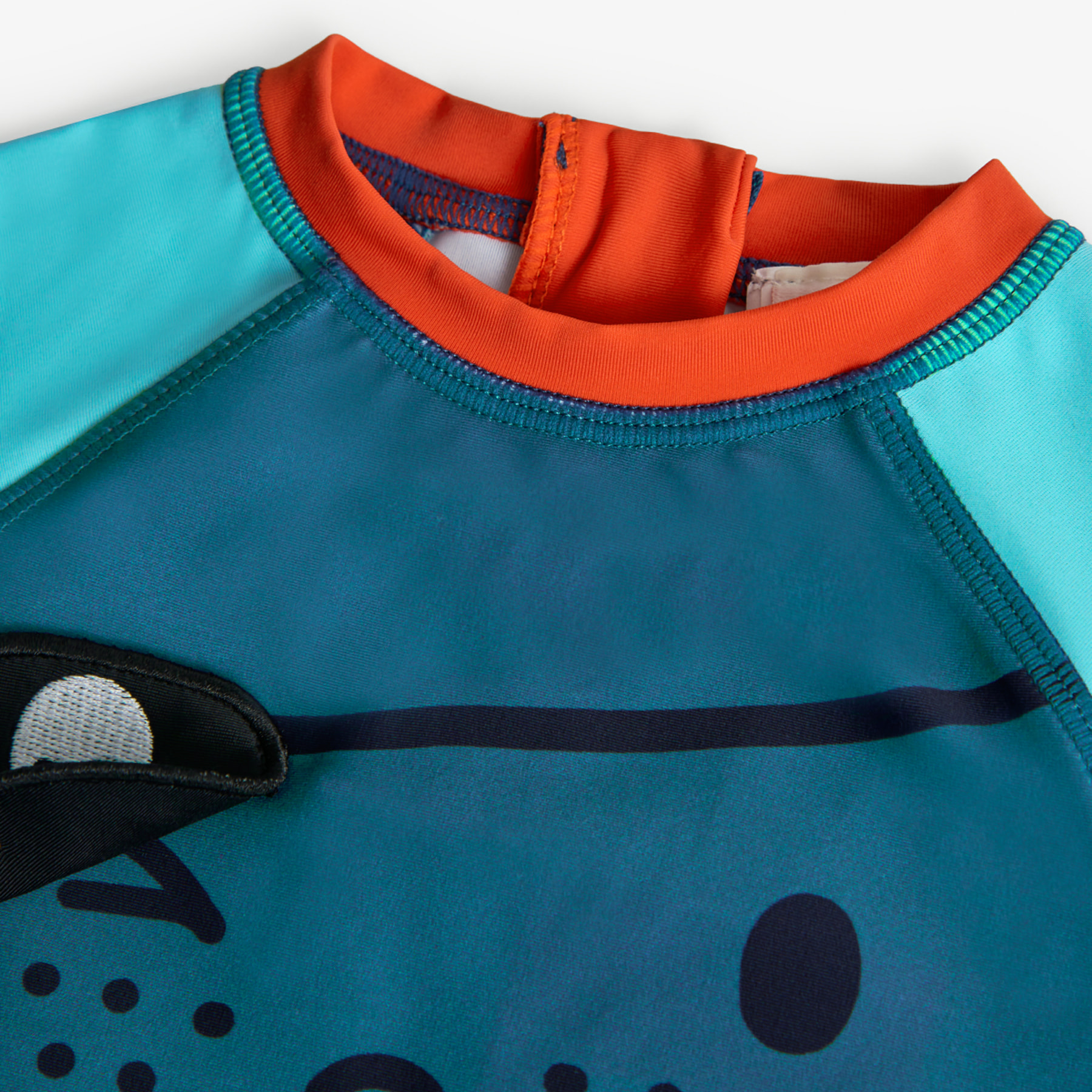 Camiseta de bebé niño estampada, mangas cortas, azul Ã­ndigo