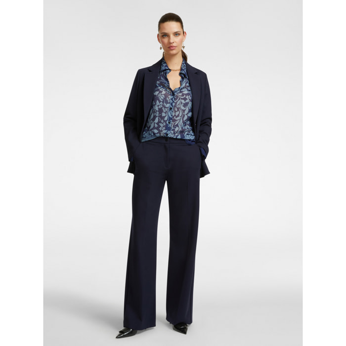 Elena Mirò - Pantaloni maschili in punto Milano - Blu