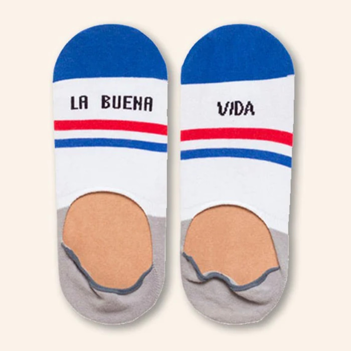 Calcetines invisibles "La buena vida" Azul
