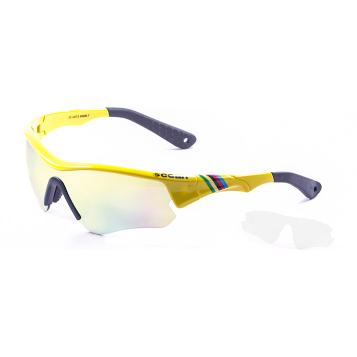 Gafas de ciclismo OCEAN IRON - Amarilla brillante / Revo amarilla