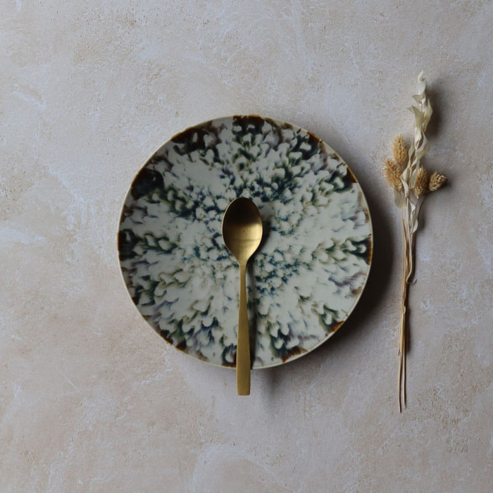 Lot de 6 assiettes plates abstraites en porcelaine 27cm MAKA