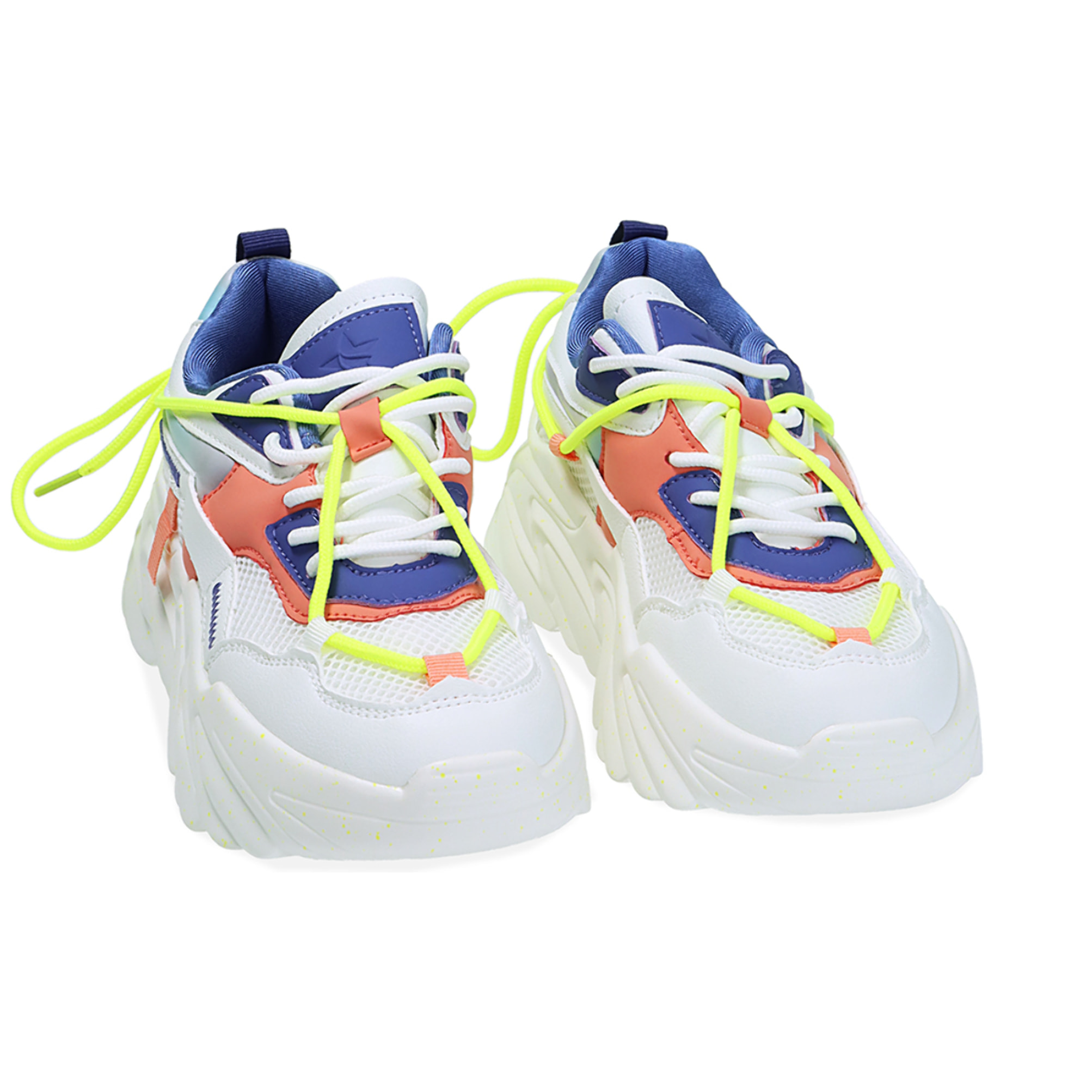 Sneakers bianche, suola 6 cm