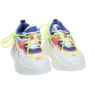 Sneakers bianche, suola 6 cm