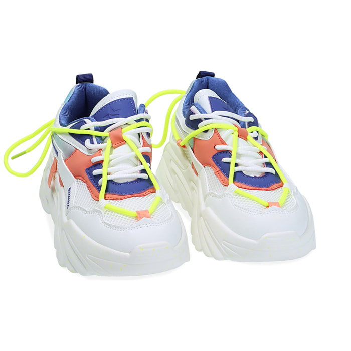 Sneakers bianche, suola 6 cm