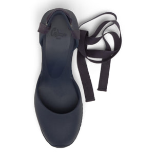 Alpargatas de cuña de mujer Careen en goma eva natural y sostenible con cierre de cintas