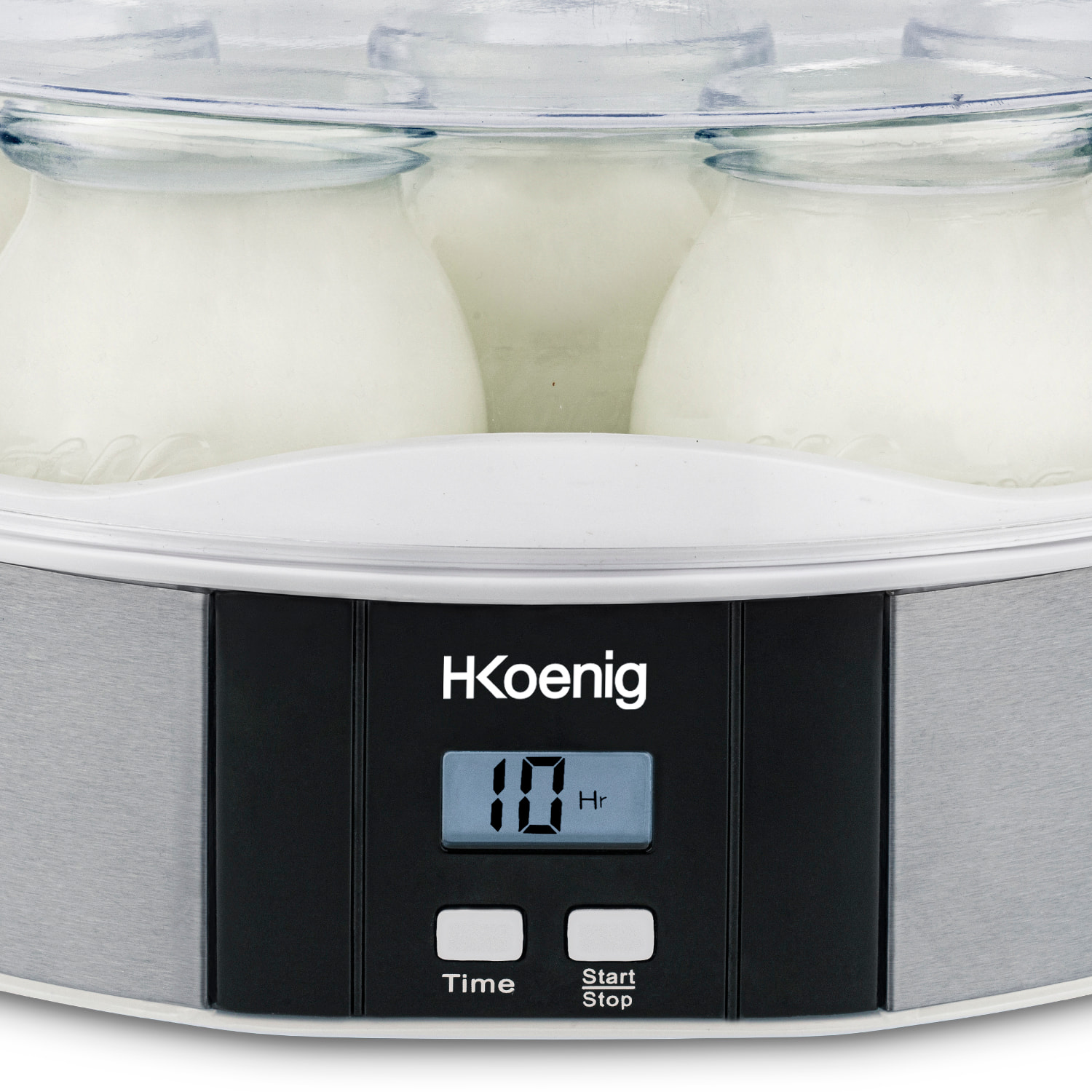Yogurtera ELY70 H.Koenig 7 Envases, Pantalla LCD, 15 Horas de Preparacion, 15W
